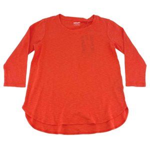 Kirkland | Women's Cotton Slub Tee | Orange | Size S